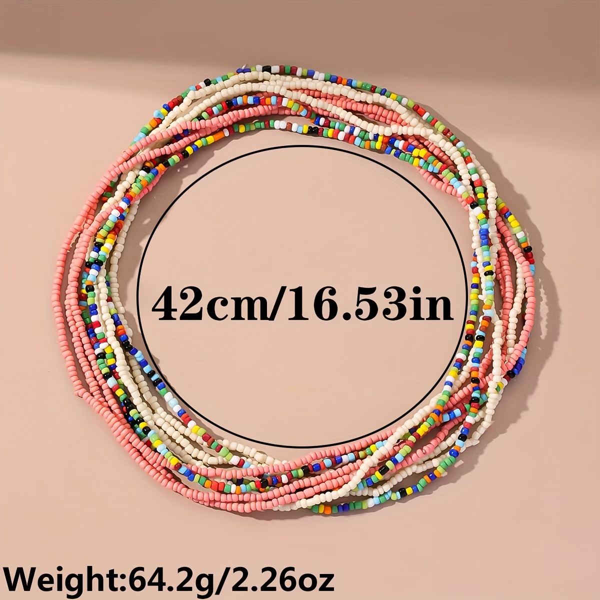 Bohemian Beaded Necklace Set Colorful Choker for Daily Wear